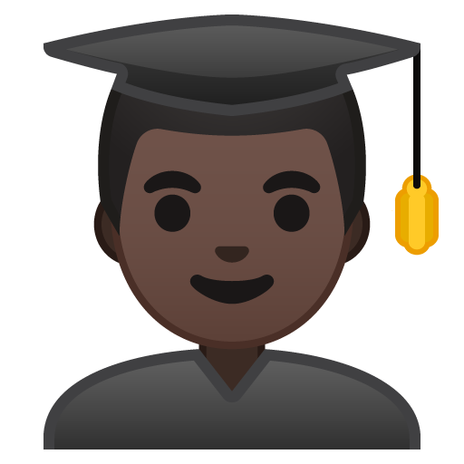 Man Student: Dark Skin Tone, the design in this release