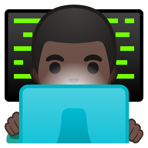 Man Technologist: Dark Skin Tone, the design in this release