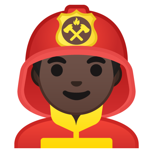 Man Firefighter: Dark Skin Tone, the design in this release
