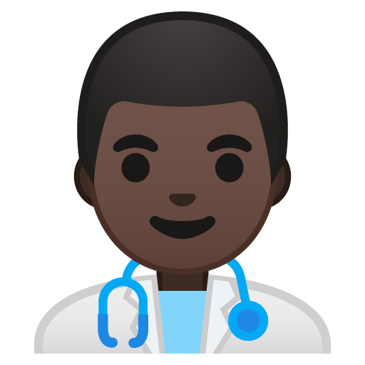 Man Health Worker: Dark Skin Tone, the design in this release