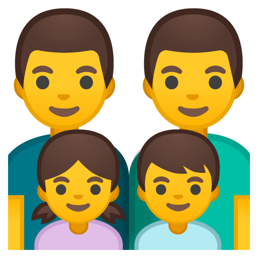 Family: Man, Man, Girl, Boy, the design in this release