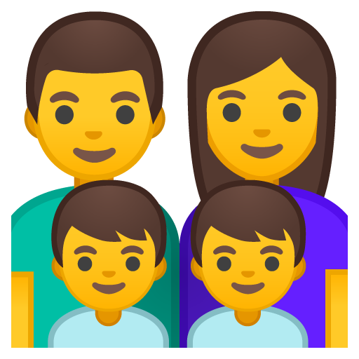 Family: Man, Woman, Boy, Boy, the design in this release