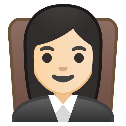 Woman Judge: Light Skin Tone, the design in this release