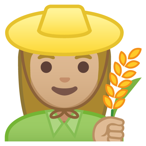 Woman Farmer: Medium-Light Skin Tone, the design in this release