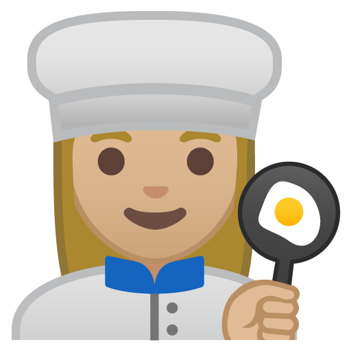 Woman Cook: Medium-Light Skin Tone, the design in this release