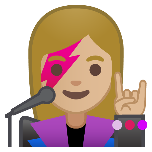 Woman Singer: Medium-Light Skin Tone, the design in this release