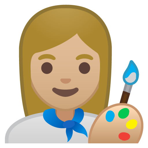 Woman Artist: Medium-Light Skin Tone, the design in this release