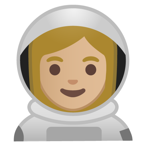 Woman Astronaut: Medium-Light Skin Tone, the design in this release