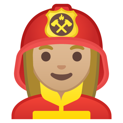 Woman Firefighter: Medium-Light Skin Tone, the design in this release