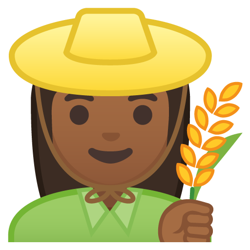 Woman Farmer: Medium-Dark Skin Tone, the design in this release