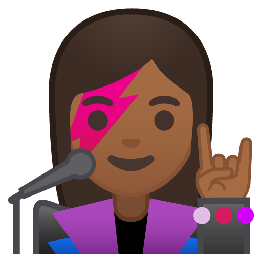 Woman Singer: Medium-Dark Skin Tone, the design in this release