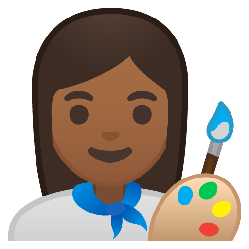 Woman Artist: Medium-Dark Skin Tone, the design in this release