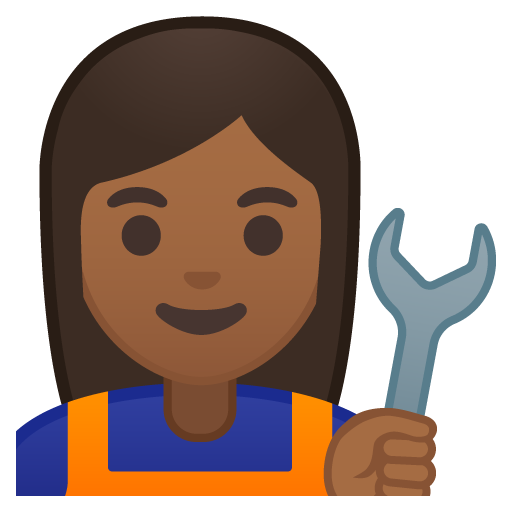 Woman Mechanic: Medium-Dark Skin Tone, the design in this release