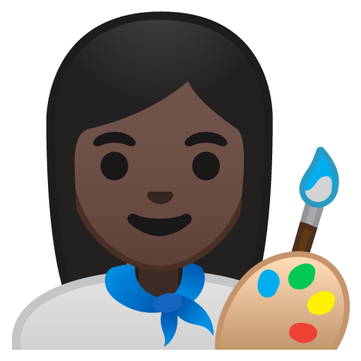 Woman Artist: Dark Skin Tone, the design in this release