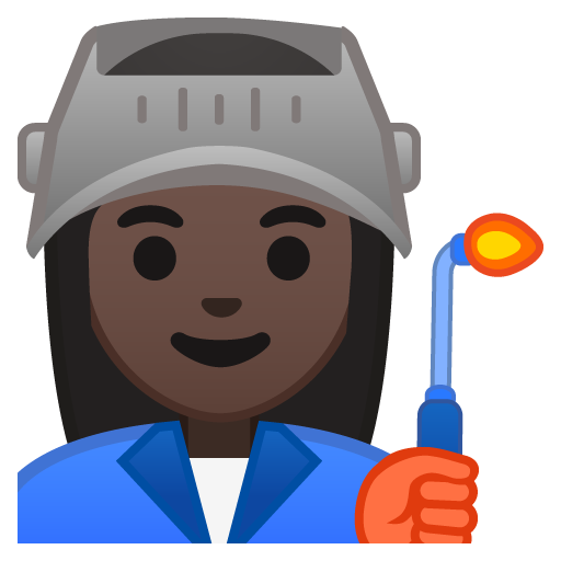 Woman Factory Worker: Dark Skin Tone, the design in this release