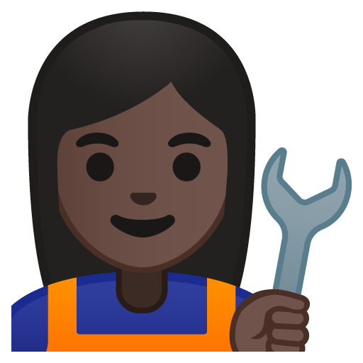 Woman Mechanic: Dark Skin Tone, the design in this release
