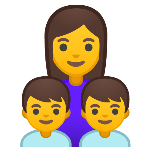 Family: Woman, Boy, Boy, the design in this release