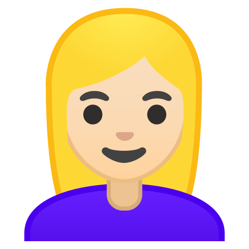 Woman: Light Skin Tone, Blond Hair, the design in this release