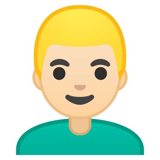 Man: Light Skin Tone, Blond Hair, the design in this release