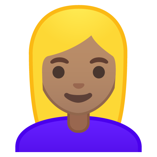 Woman: Medium Skin Tone, Blond Hair, the design in this release