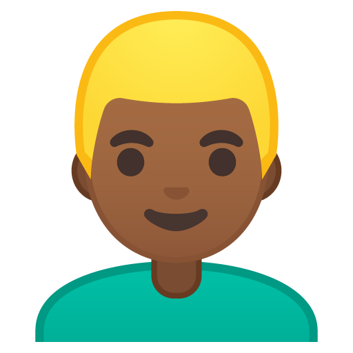 Person: Medium-Dark Skin Tone, Blond Hair, the design in this release