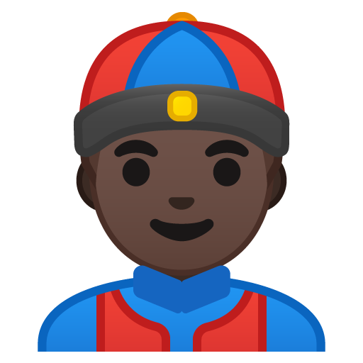 Person with Skullcap: Dark Skin Tone, the design in this release
