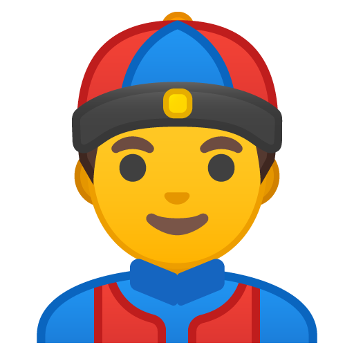 Person with Skullcap as drawn by Google in Android 8.0