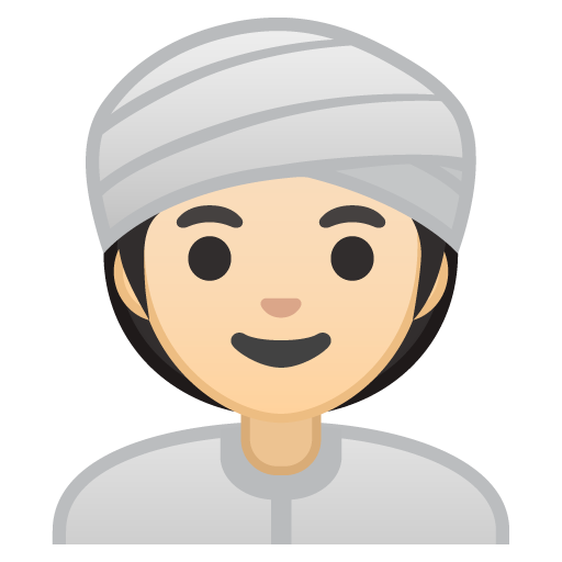 Woman Wearing Turban: Light Skin Tone, the design in this release