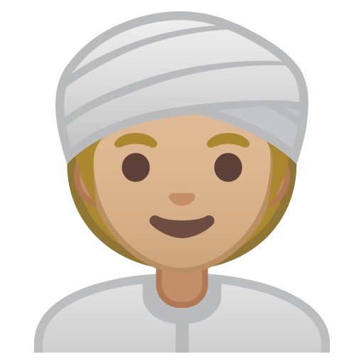 Woman Wearing Turban: Medium-Light Skin Tone, the design in this release