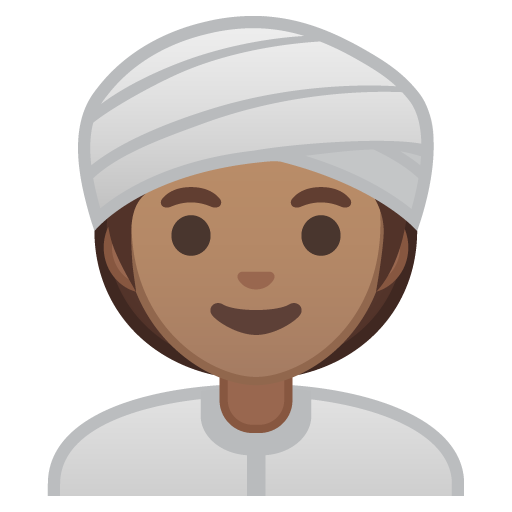 Woman Wearing Turban: Medium Skin Tone, the design in this release