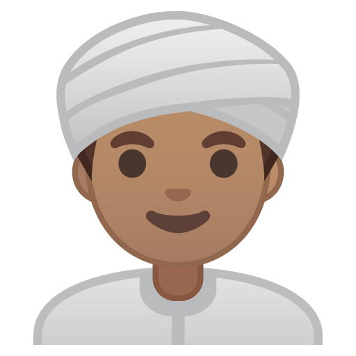 Person Wearing Turban: Medium Skin Tone, the design in this release