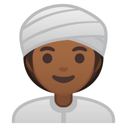 Woman Wearing Turban: Medium-Dark Skin Tone, the design in this release
