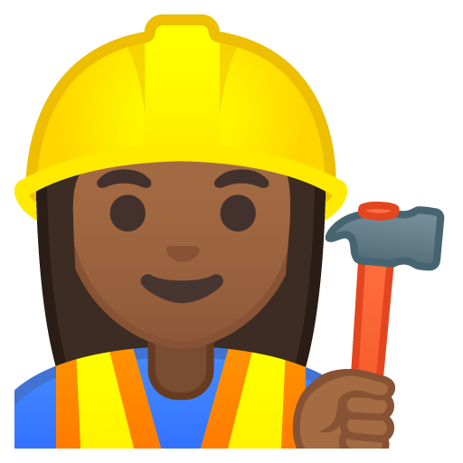 Woman Construction Worker: Medium-Dark Skin Tone, the design in this release