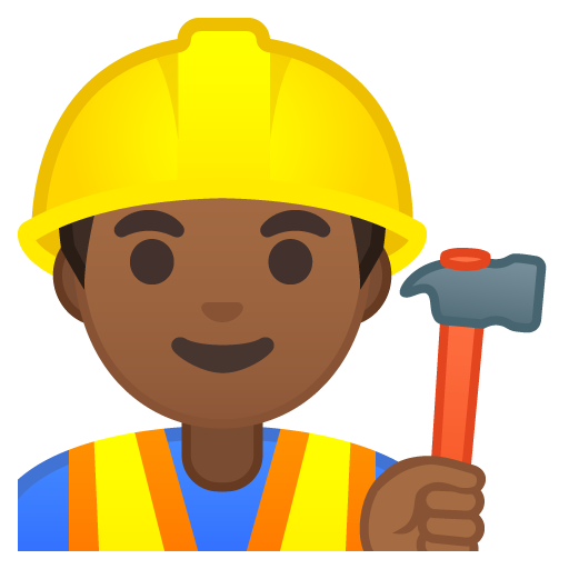 Construction Worker: Medium-Dark Skin Tone, the design in this release