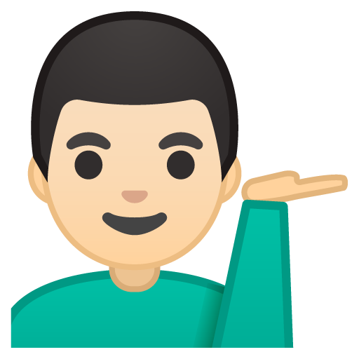 Man Tipping Hand: Light Skin Tone, the design in this release