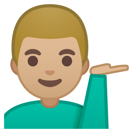 Man Tipping Hand: Medium-Light Skin Tone, the design in this release