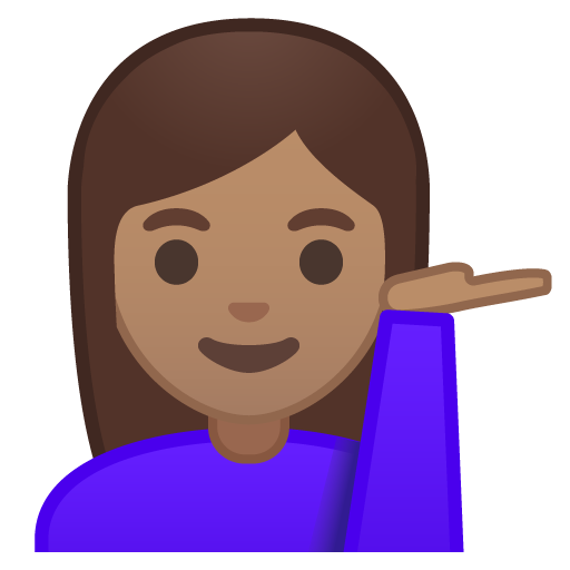 Person Tipping Hand: Medium Skin Tone, the design in this release