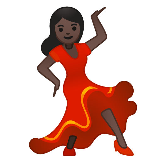 Woman Dancing: Dark Skin Tone, the design in this release