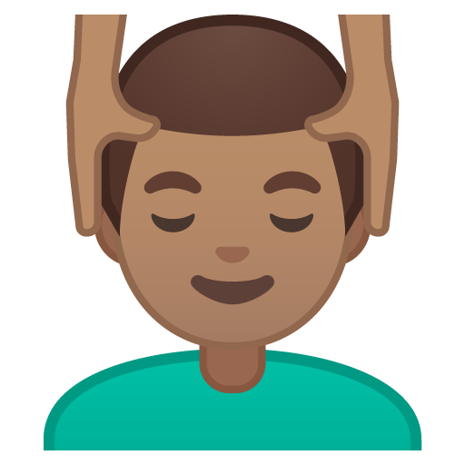 Man Getting Massage: Medium Skin Tone, the design in this release