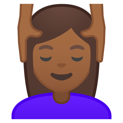 Woman Getting Massage: Medium-Dark Skin Tone, the design in this release
