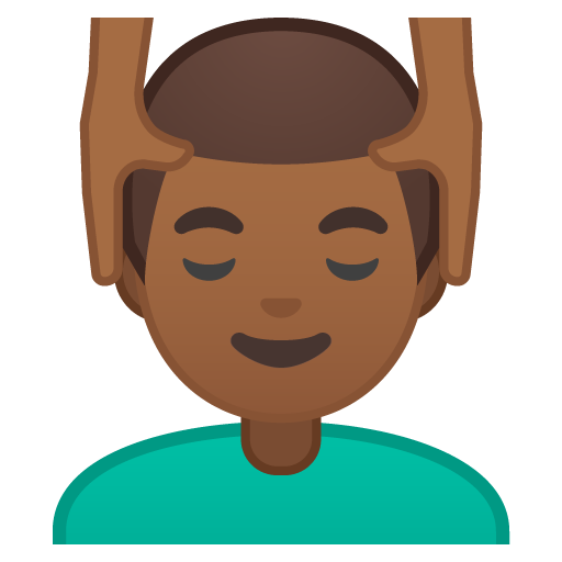 Man Getting Massage: Medium-Dark Skin Tone, the design in this release