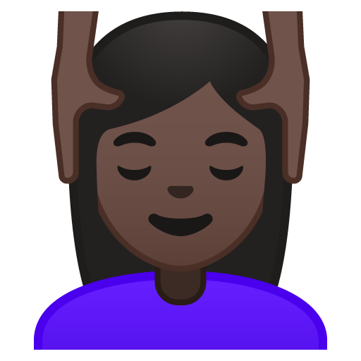 Woman Getting Massage: Dark Skin Tone, the design in this release