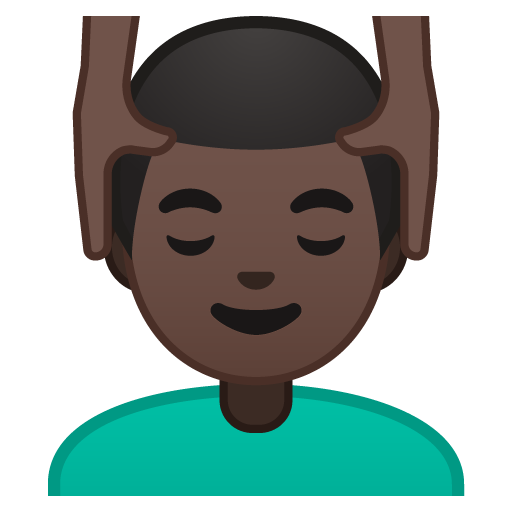 Man Getting Massage: Dark Skin Tone, the design in this release