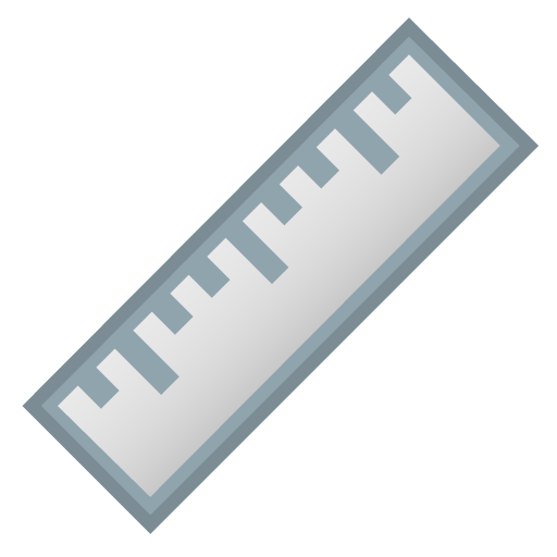 Straight Ruler as drawn by Google in Android 8.0