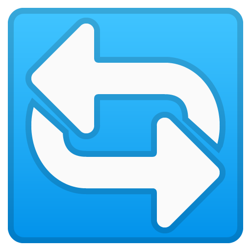 Counterclockwise Arrows Button as drawn by Google in Android 8.0