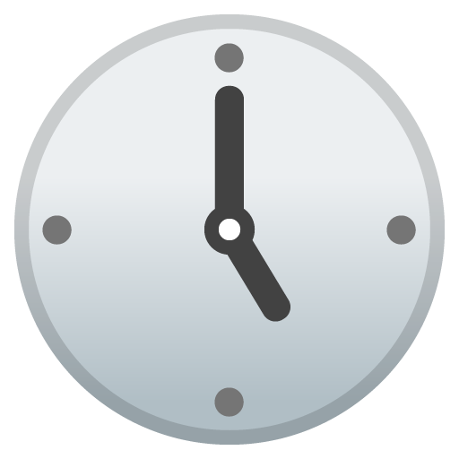 Five O’clock as drawn by Google in Android 8.0