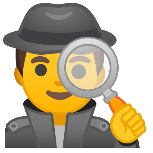 Detective as drawn by Google in Android 8.0
