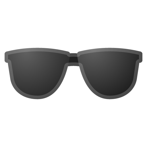Sunglasses as drawn by Google in Android 8.0