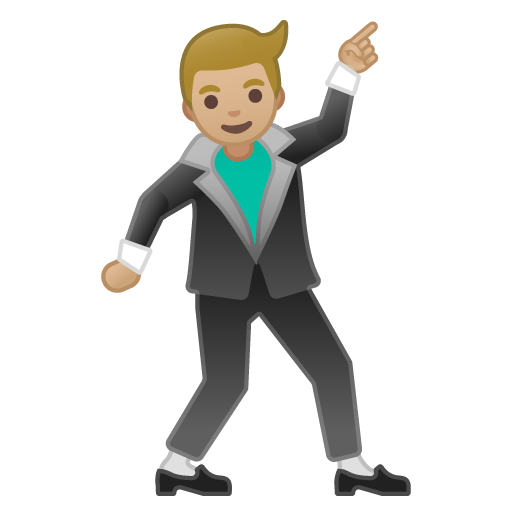 Man Dancing: Medium-Light Skin Tone, the design in this release
