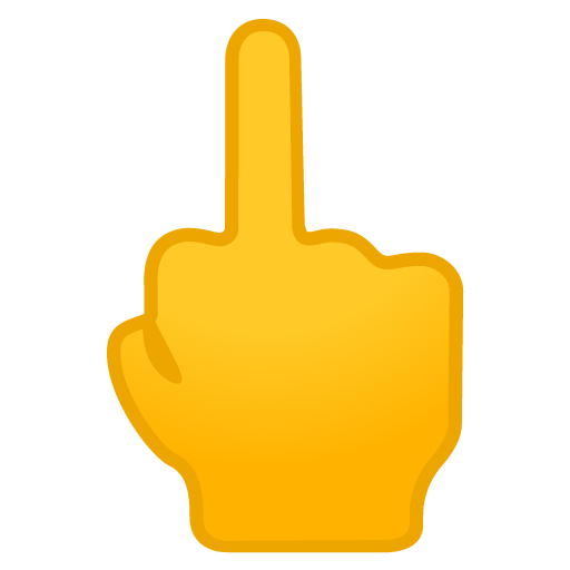 Middle Finger as drawn by Google in Android 8.0